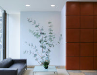 Elegant Botanical I mural featuring detailed leaf prints

