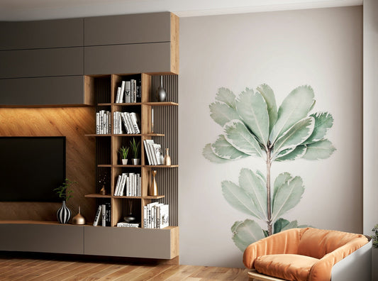 Vibrant botanical wall mural for modern interiors.


