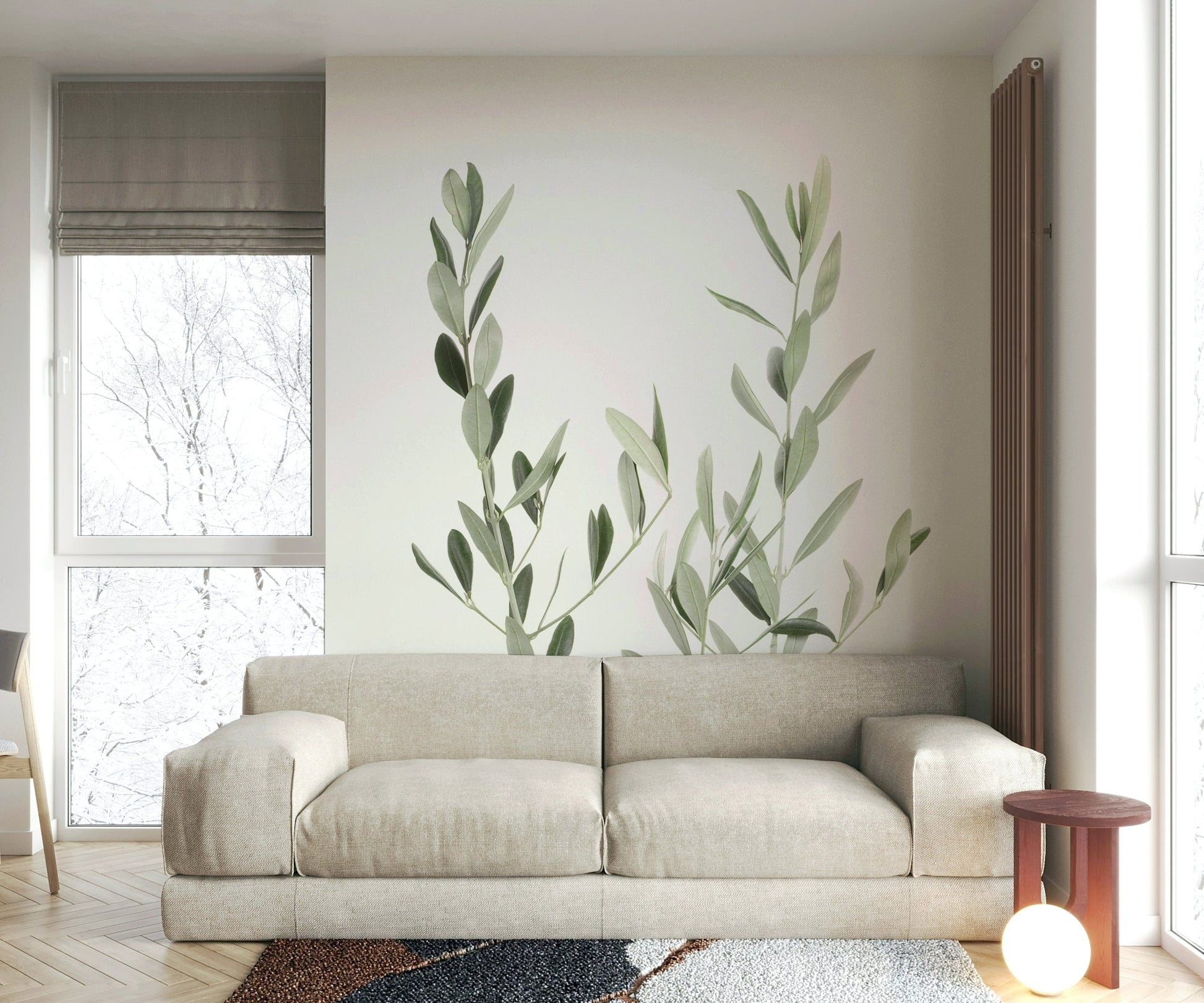 Botanical III wall mural with vibrant tropical leaves

