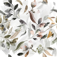 Subtle watercolor foliage mural GD780


