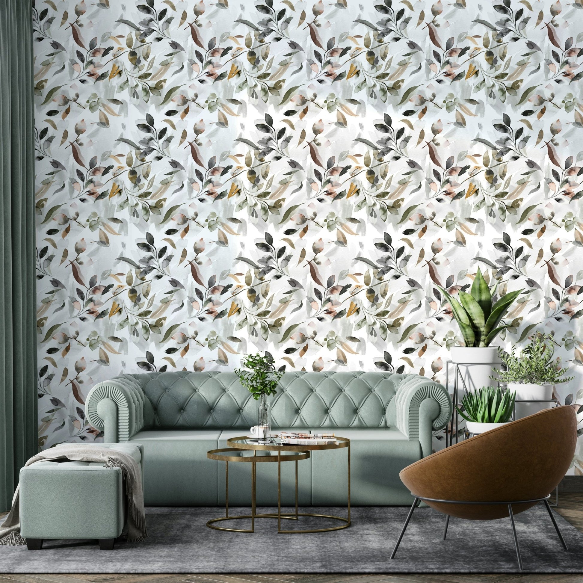Earth tone mural wallpaper GD780


