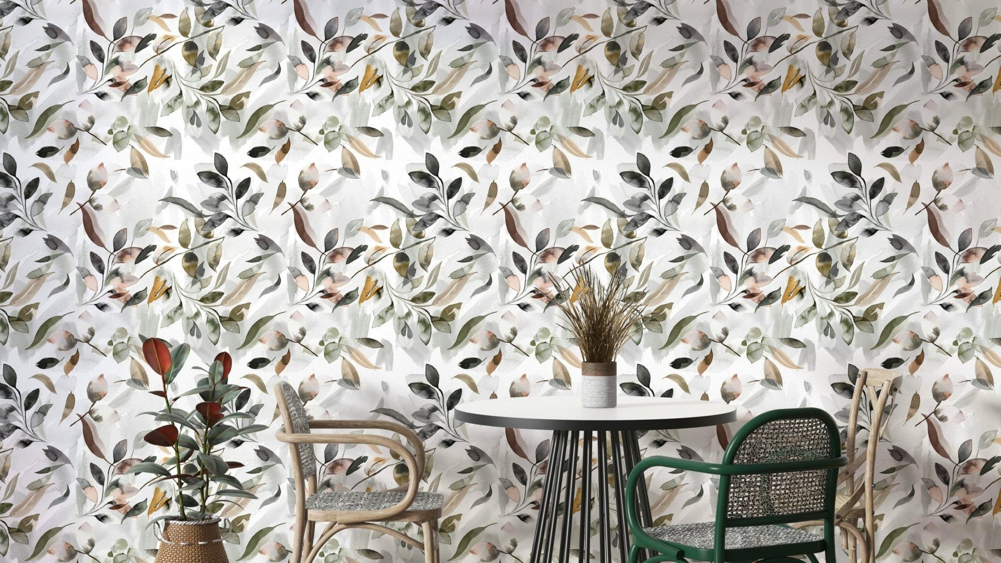 Natural leaf illustration wallpaper GD780

