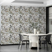 Muted green leaf pattern GD780

