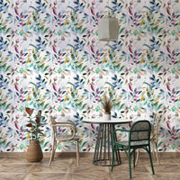 Hand-painted flower mural


