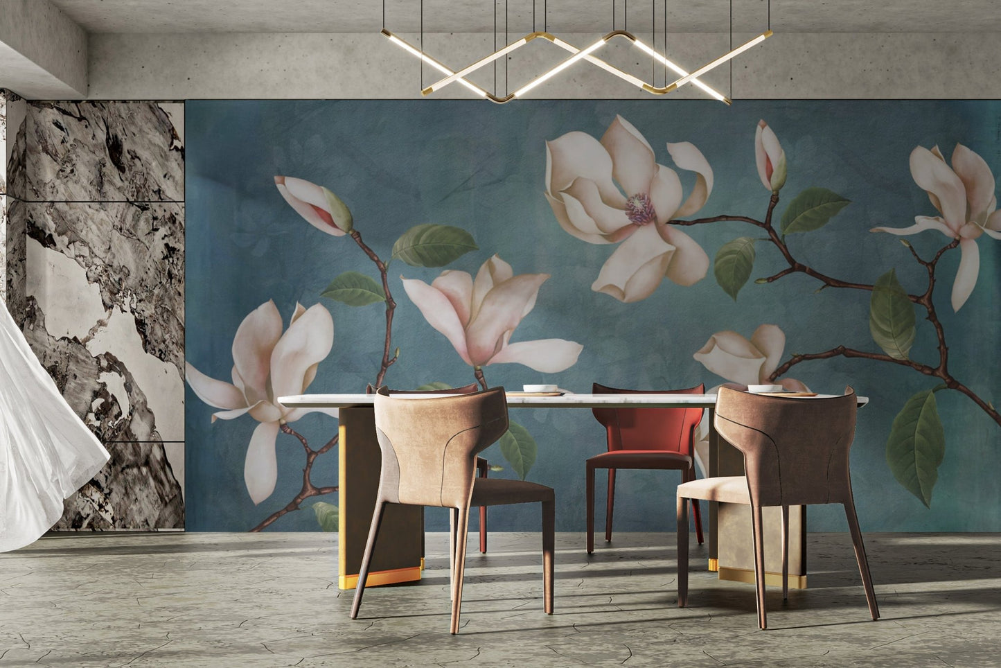 Soft Bloom Magnolia Flower Wall Mural
