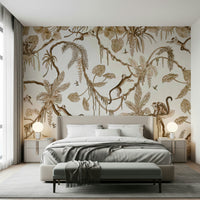 Playful nursery accent using the Botanical Monkeys Wall Mural., GD6279