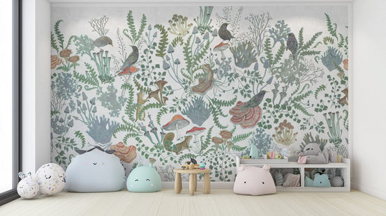 Botanical Nest Fresco Wallpaper Mural, C249