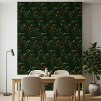 Unique Botanical Nightfall Wallpaper, sophisticated botanical atmosphere., GD6496