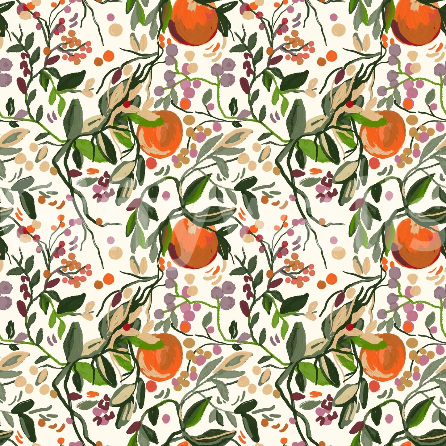 A detail of the brushstrokes and tones in the design., GD4668