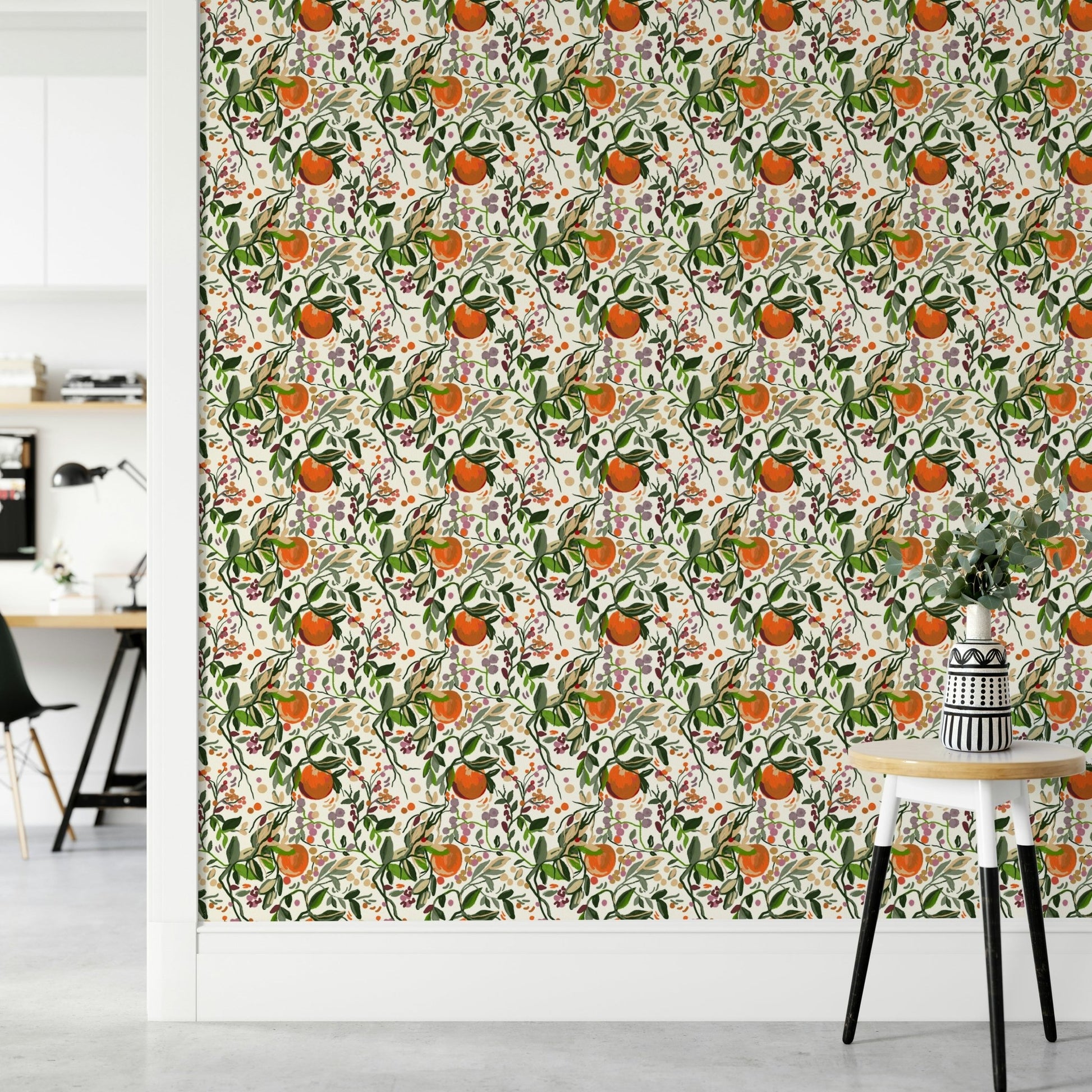 An angled shot of the mural's classic color palette., GD4668