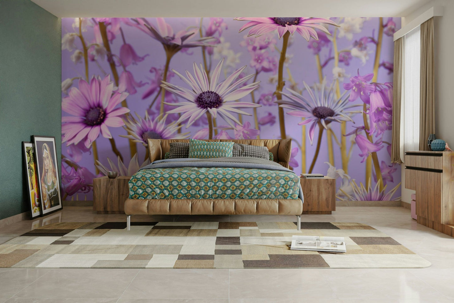 Decorative Botanical Reverie Wall Mural for modern homes.