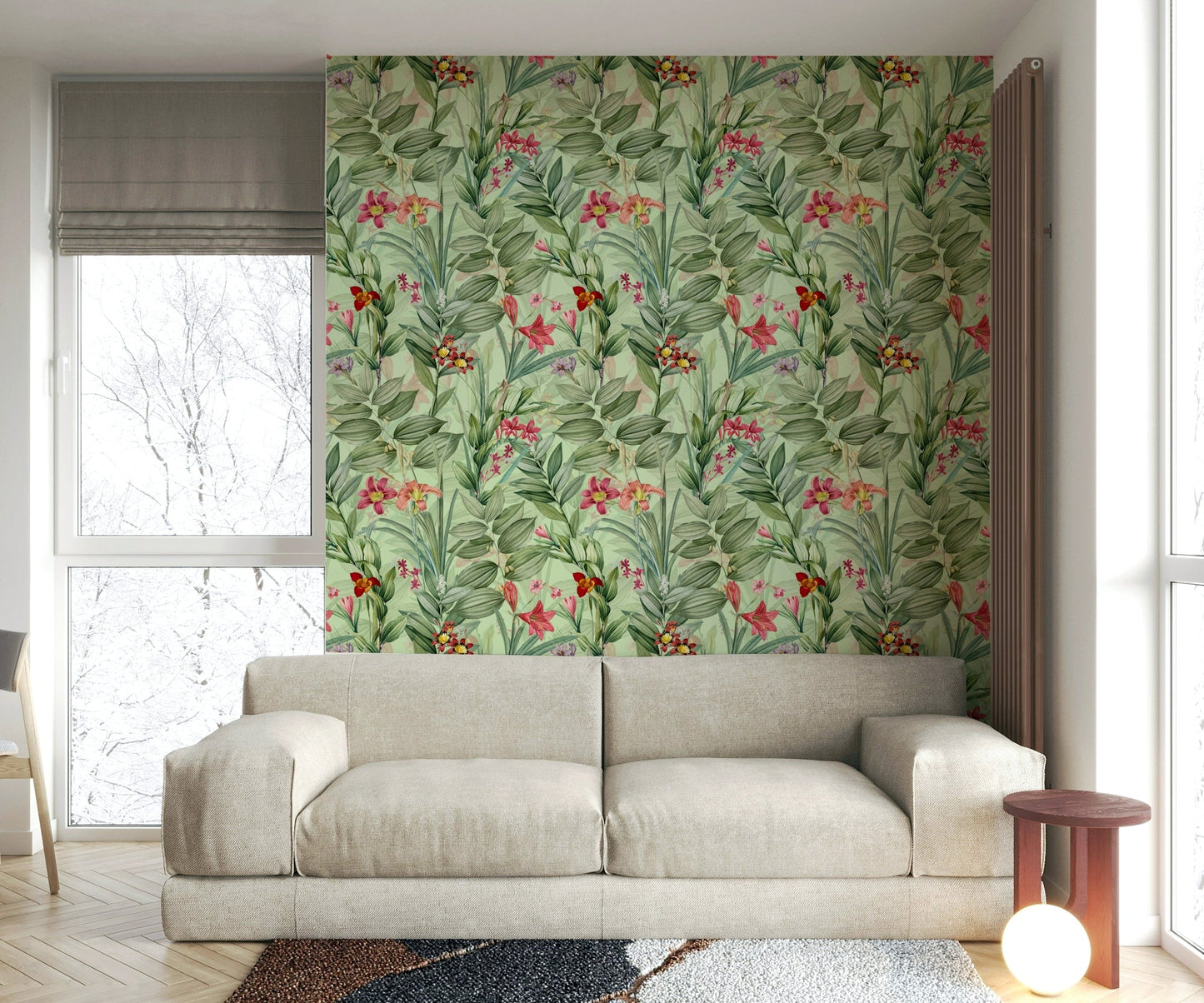 Beautiful foliage design of Botanical Rhapsody wallpaper

