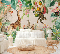 Nature-inspired Botanical Safari wall art design

