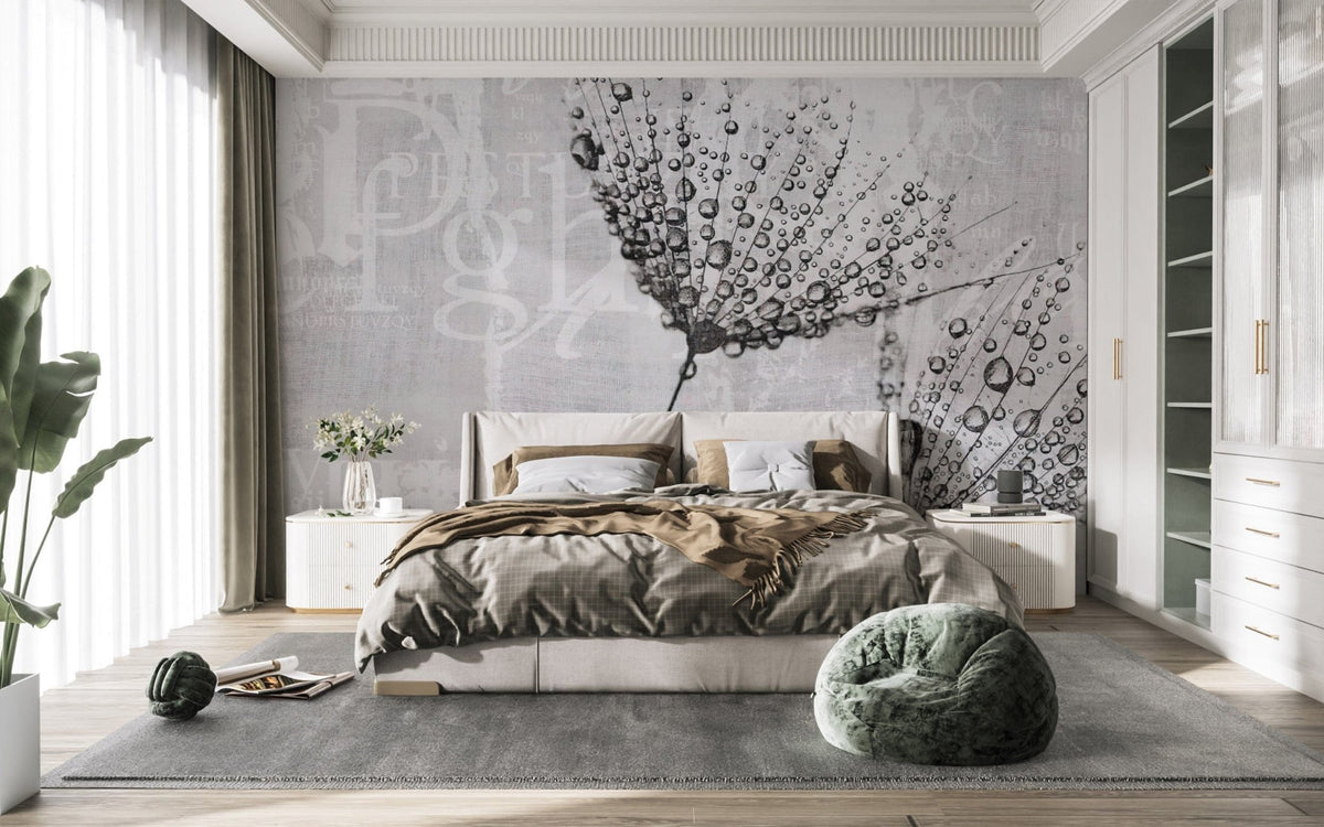 Botanical floral wallpaper with dandelions
B772