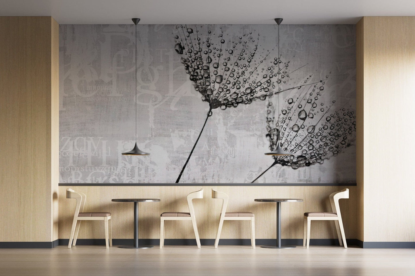 Vintage botanical floral wall mural
