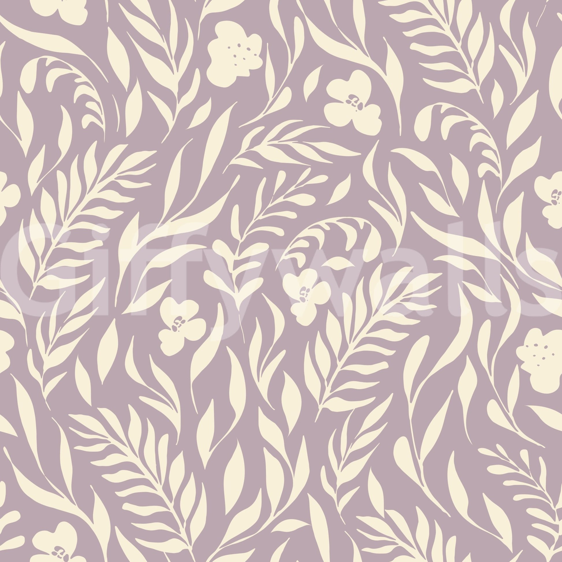 A seamless pattern of stylized plants on a wall

