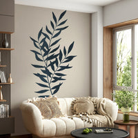 Nature-Inspired Botanical Silhouette Wall Mural

