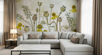 An artistic nature inspired mural for home decor.