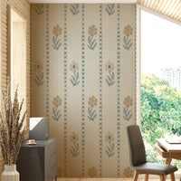 Durable wallpaper for walls with plant motifs

