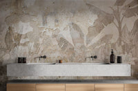 Weathered floral textured wall art
