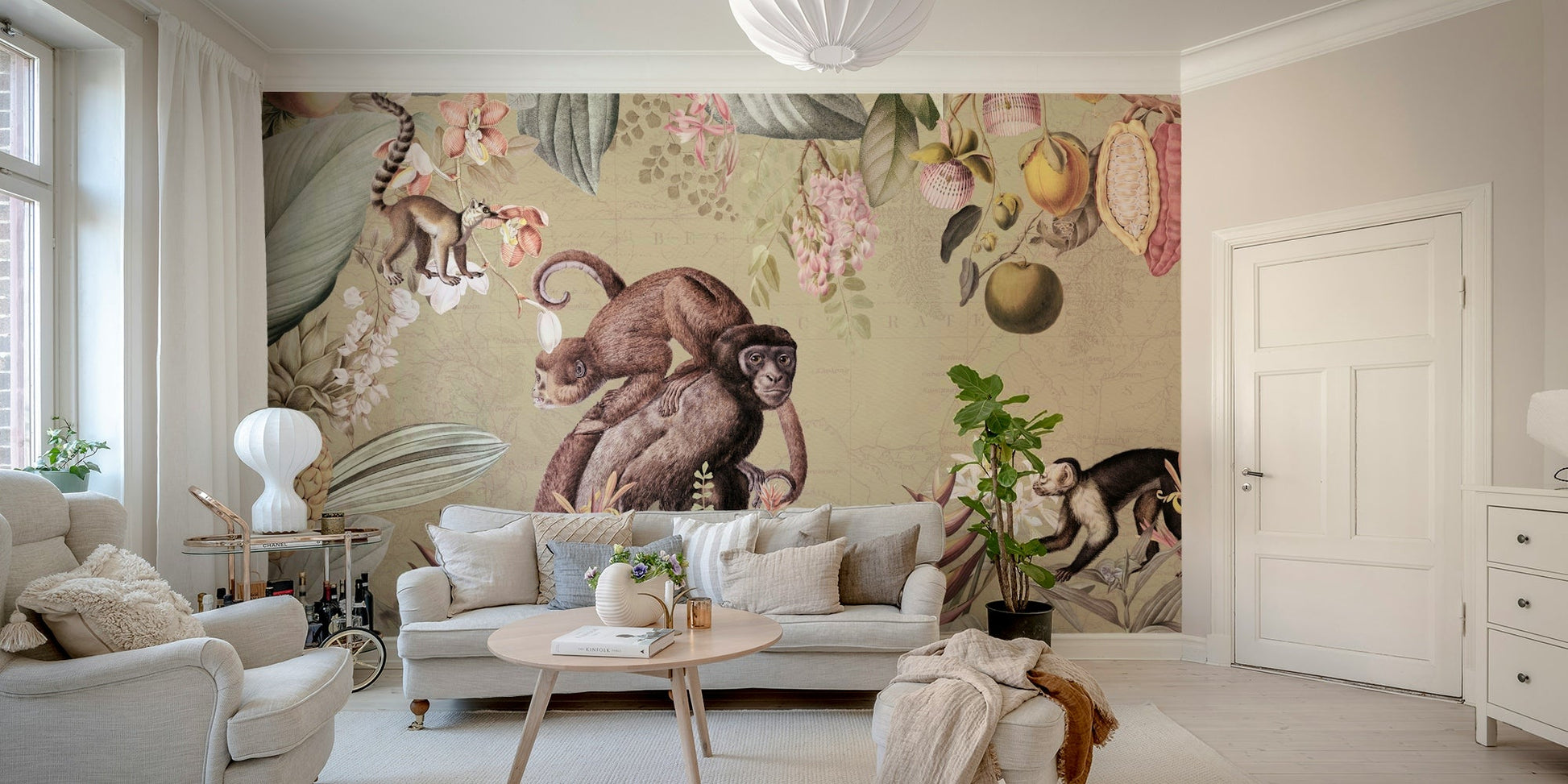 Nature-inspired botanical vintage wall mural for homes.


