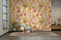 Hand-painted nature wallpaper mural, GD1010