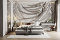 Soft neutral willow wallpaper pattern B745
