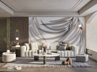 Serene botanical foliage wall design B745