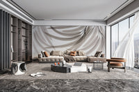 Elegant willow leaves wall mural B745
