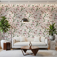 Decorative plant pattern wallpaper