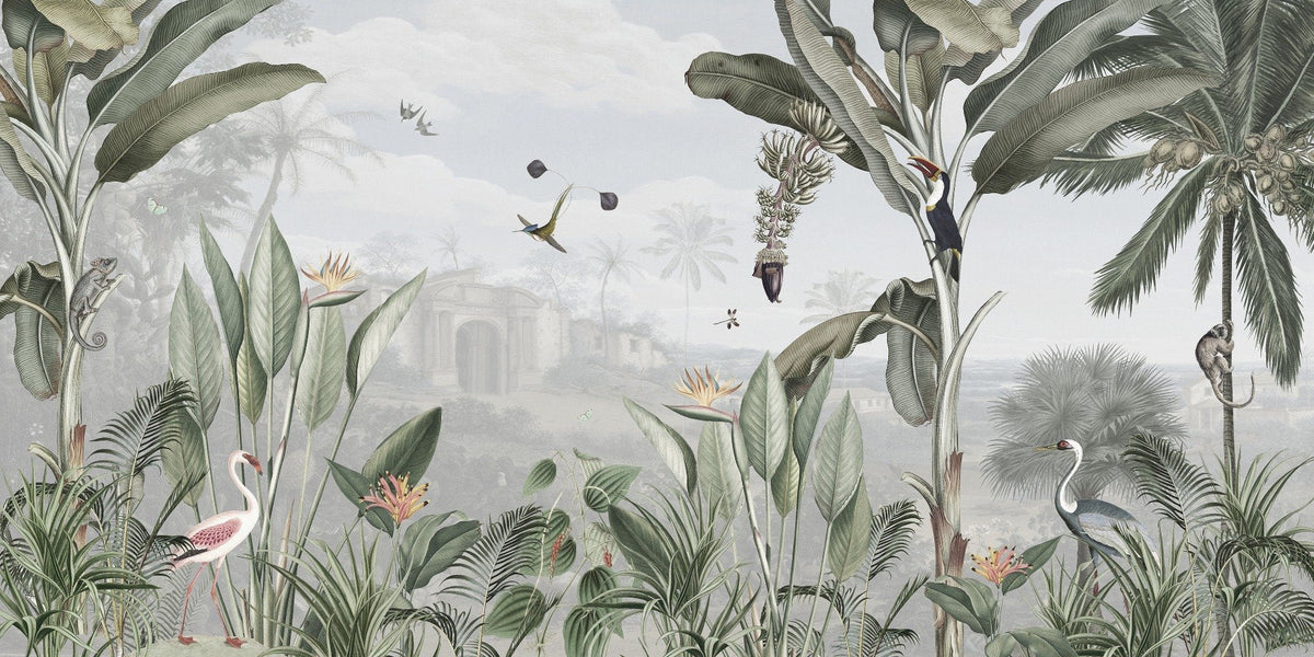 Botanic Bliss Vista Wallpaper Murals in your room — zoomed