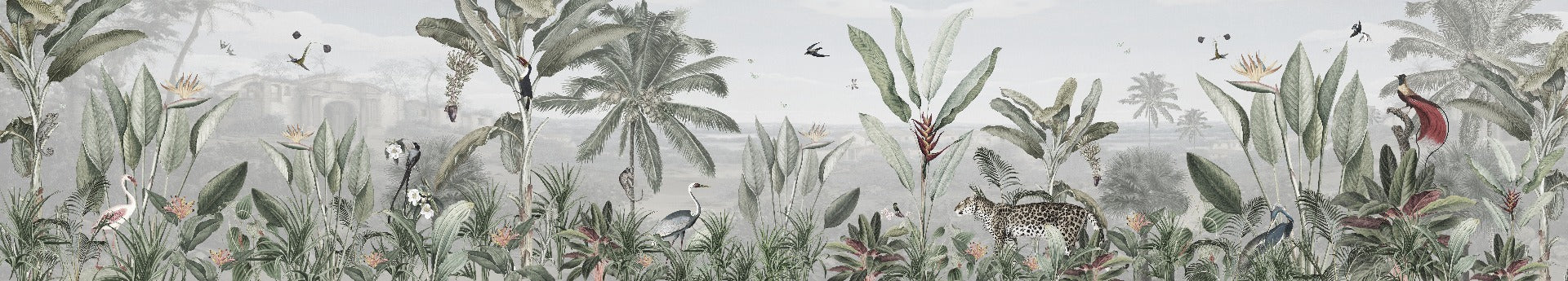 Petal Paradise Birds Wallpaper Wall