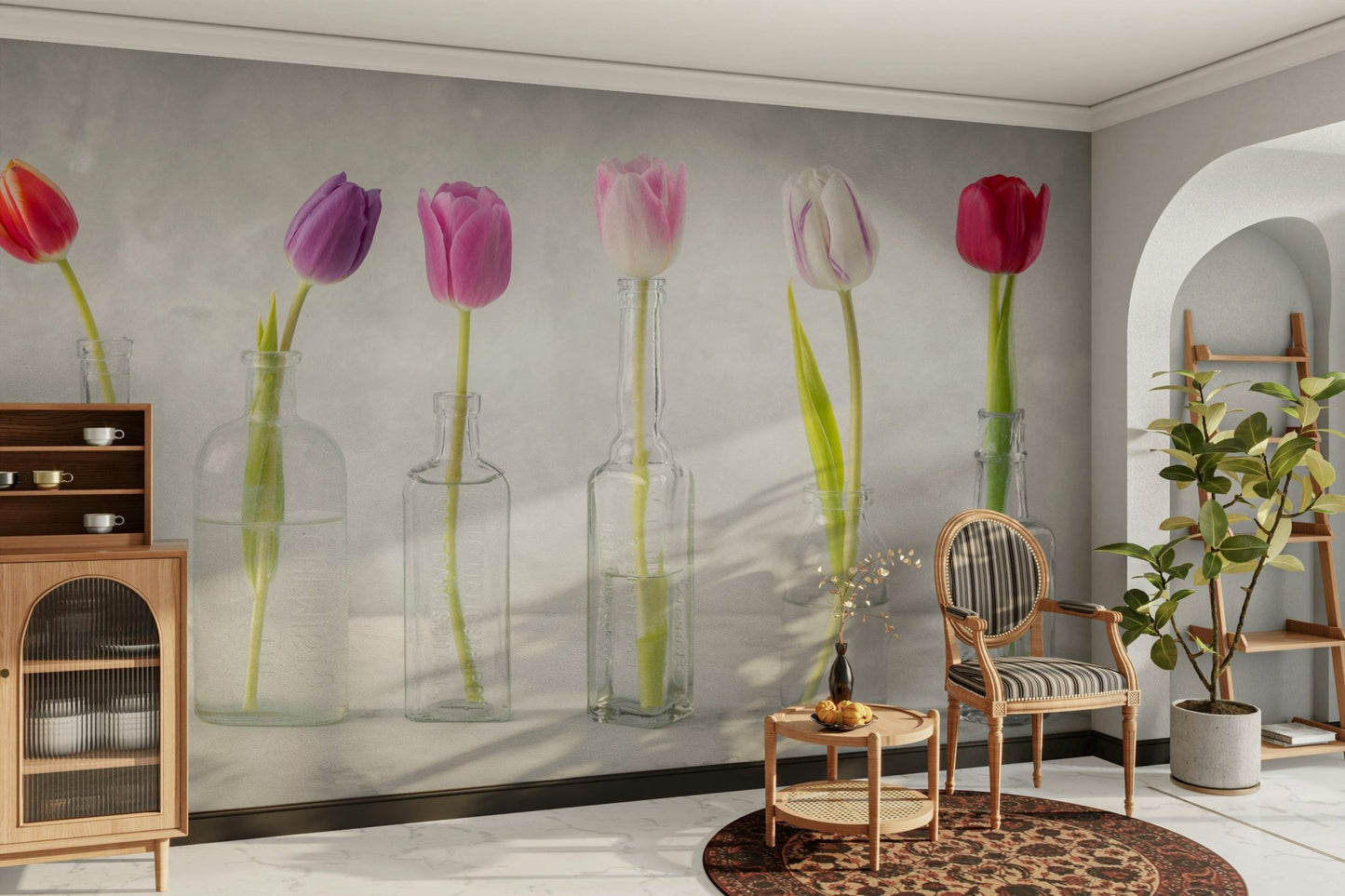 The arrangement is simple and balanced.

