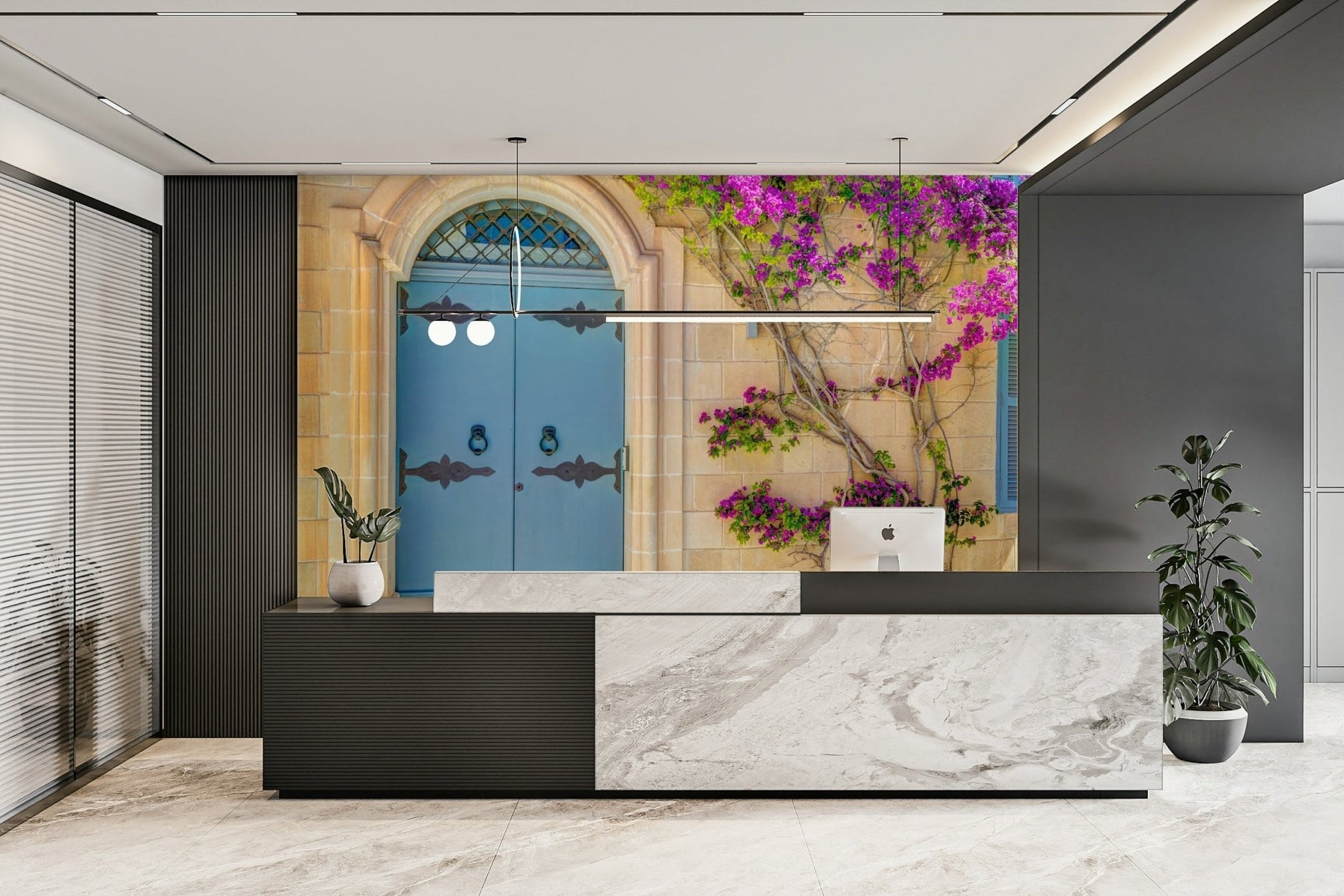 The mural has a realistic, high-resolution appearance.

