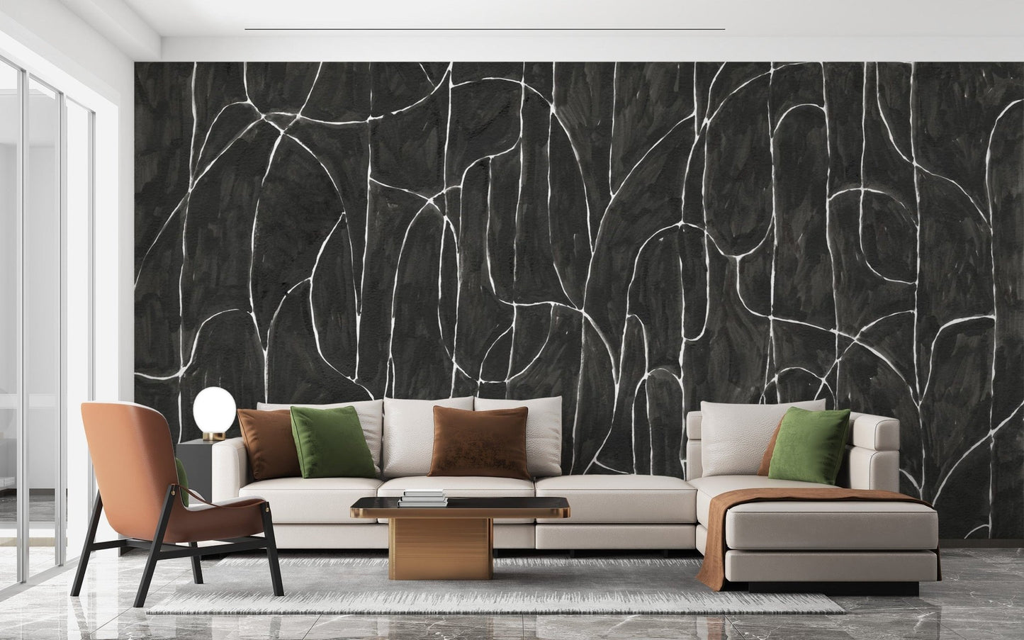 Boulder Beach Black Wallpaper Mural C506