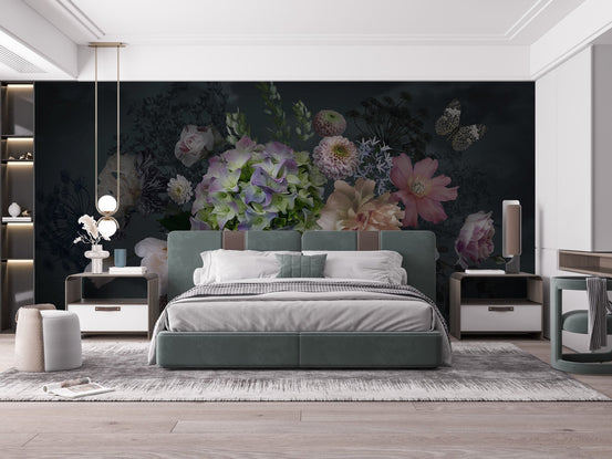Lush peonies wallpaper for serene spaces A871