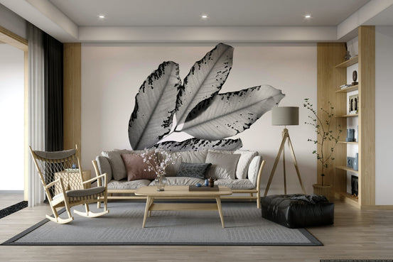 Branches and Leaves, 2016, 1 Wall Mural with monochrome foliage study GD4891
