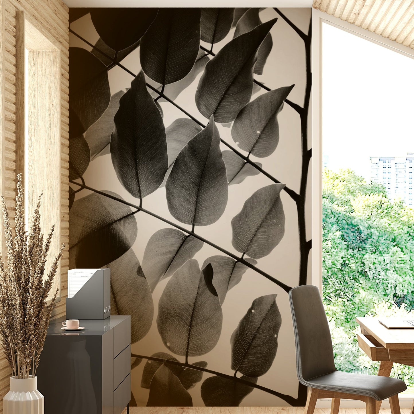 Branches and Leaves II Wall Mural