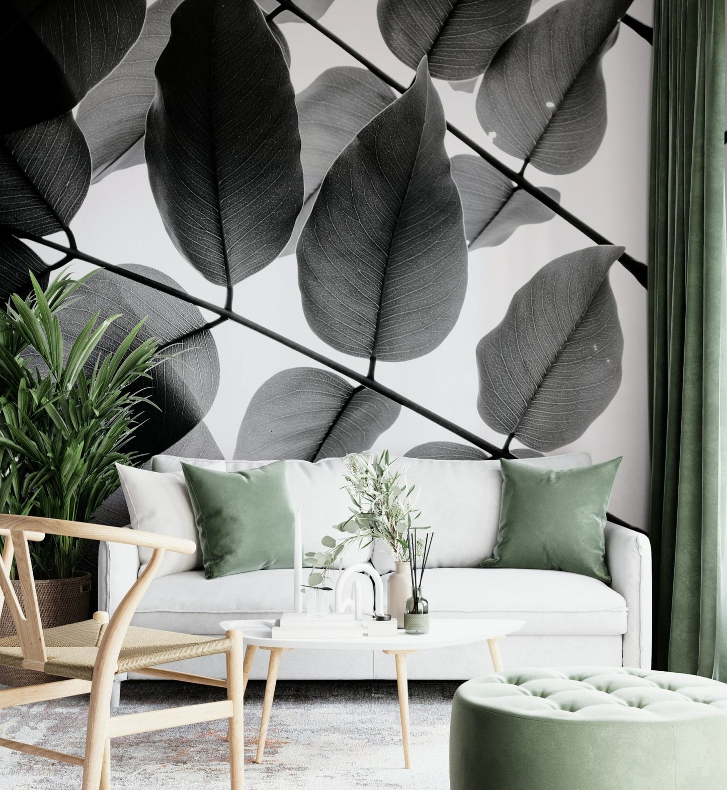 Branches and Leaves II Wall Mural