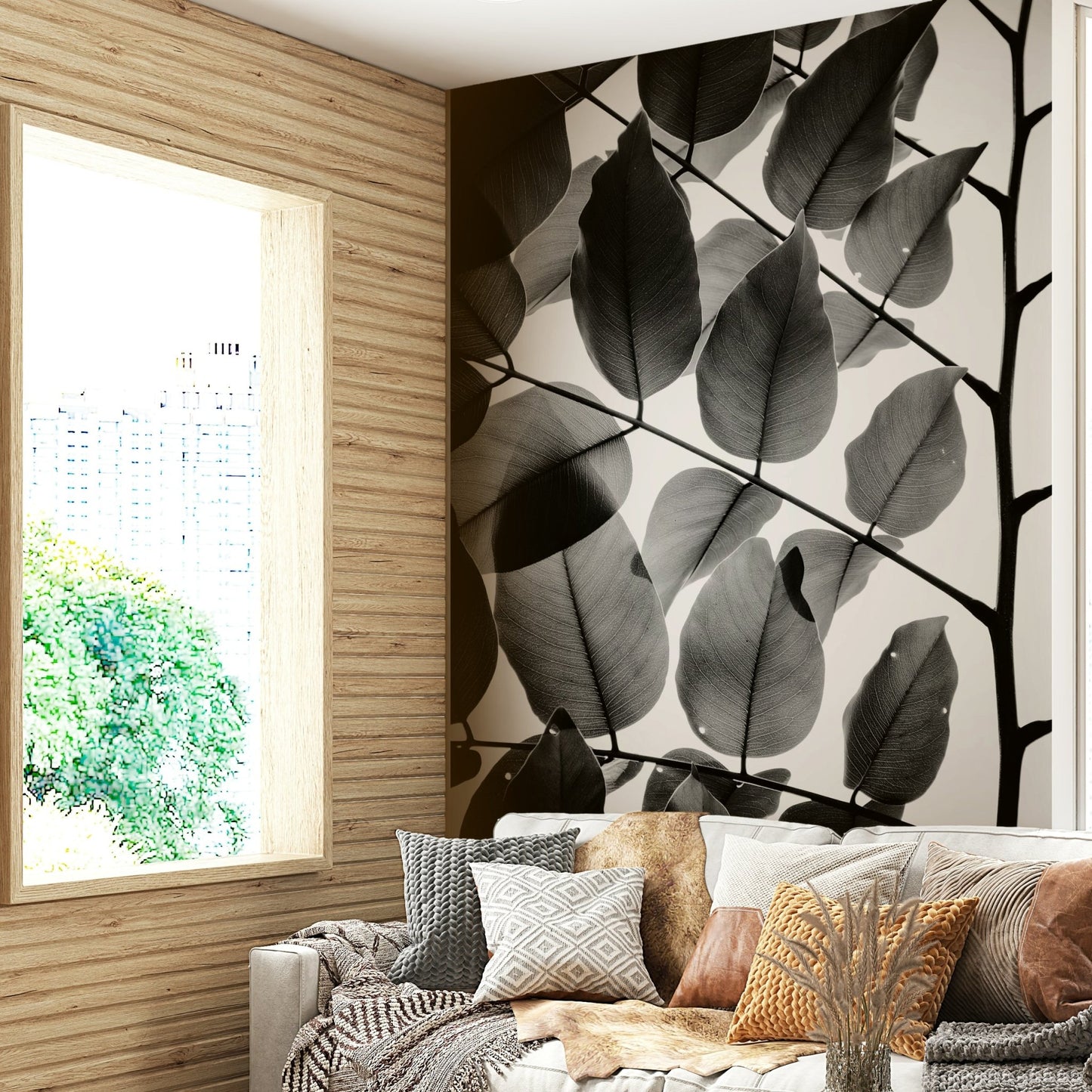 Branches and Leaves II Wall Mural