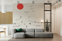 Break Free Wall Mural wallpaper mural for a contemporary dining area.