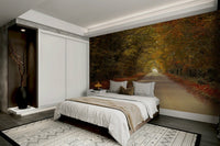 Picture of Breathtaking Drive in Fall Forest Wall Mural

