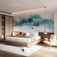 Abstract Mountain Scene Wallpaper Mural - Giffywalls B184
