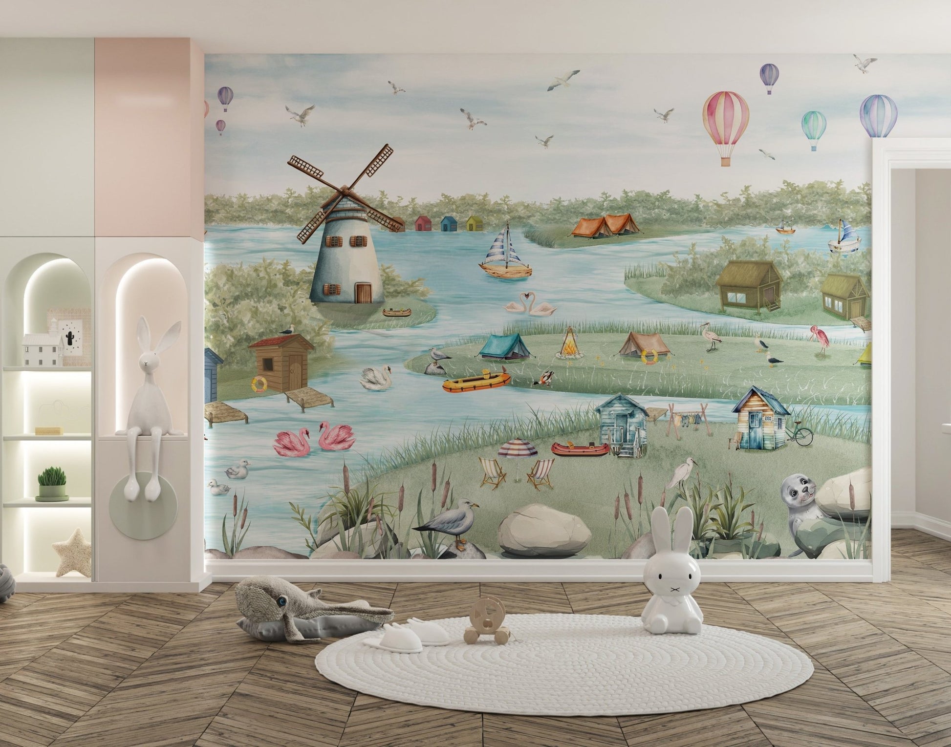 Breezy Shores Wall Mural - Giffywalls, C318
