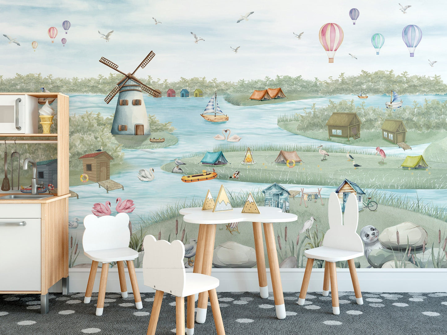 Breezy Shores Wall Mural - Giffywalls, C318
