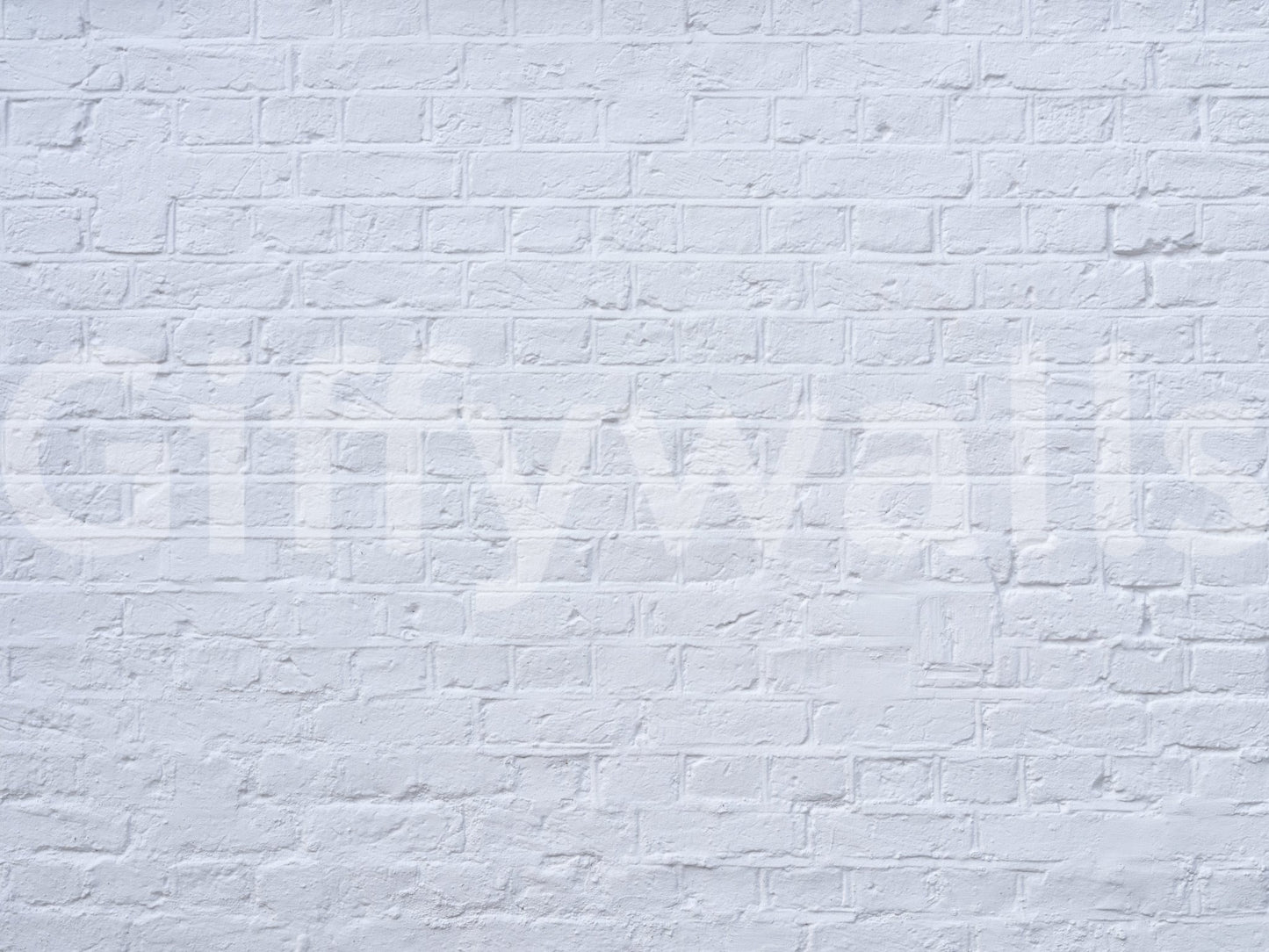 Close-up white brick pattern in Brick Detail Wall Mural with clean masonry detail