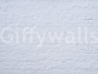Close-up white brick pattern in Brick Detail Wall Mural with clean masonry detail