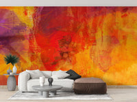 Bright Orange Wallpaper Mural - Giffywalls