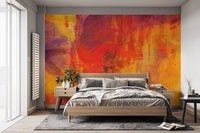 Bright Orange Wallpaper Mural - Giffywalls