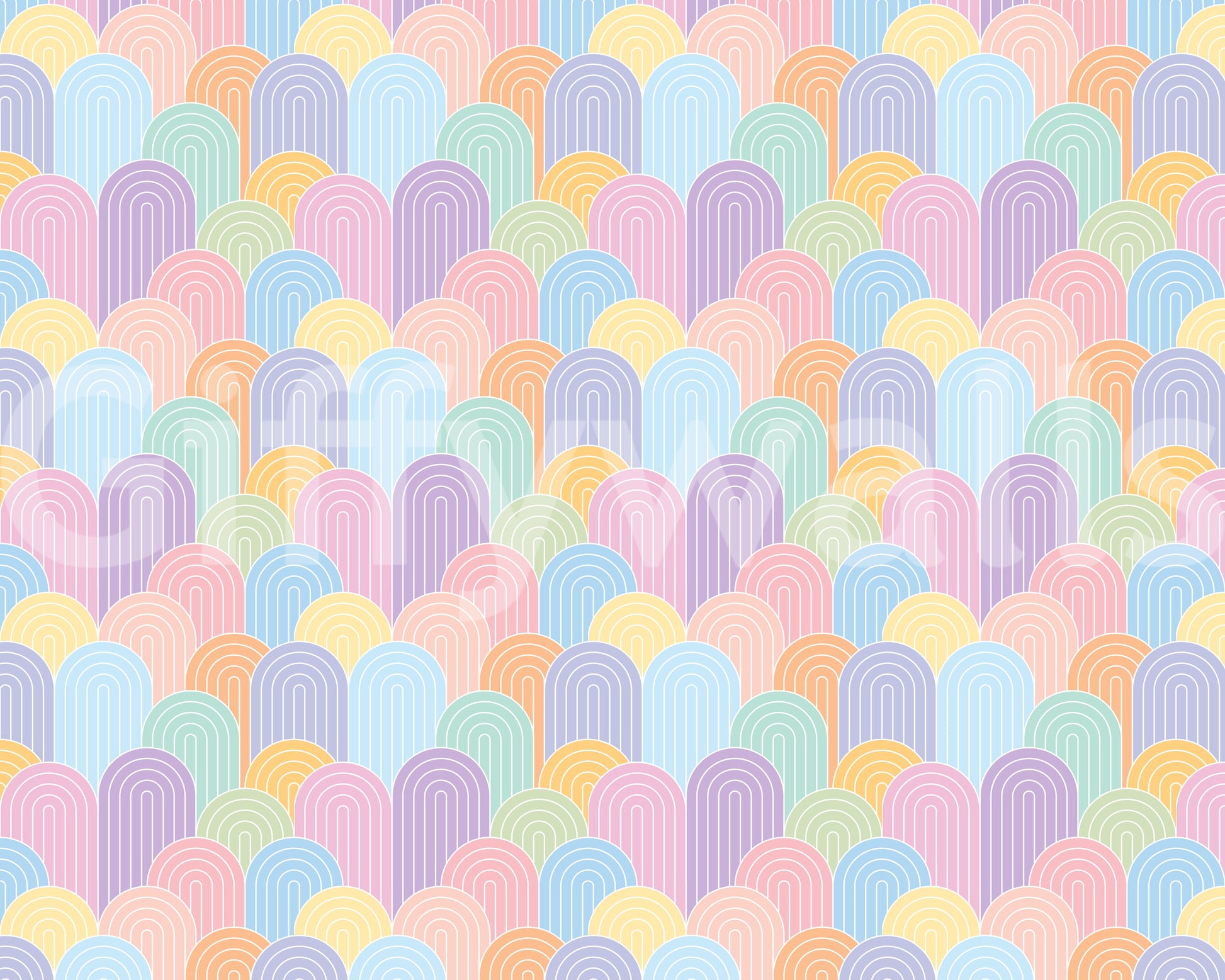 Bright and warm rainbow wallpaper design

